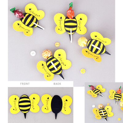 

Gobestart 50pcs Cute Insect Paper Candy Chocolate Lollipop Sticks Cake Xmas Decor Party