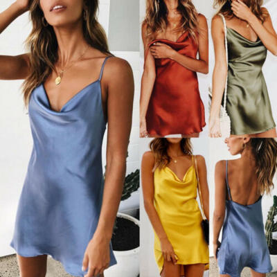 

New Womens Bathrobes Satin Robe Nightgown Sleepwear Pajamas Lingerie Night Dress
