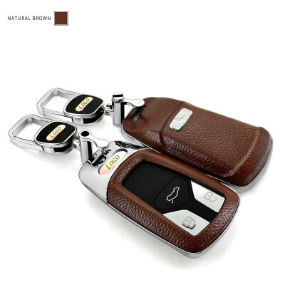 

Top Layer Leather Car Key Case for Audi A3A4LA6LQ7TTTTS All Series Car Key Cover Shell Car Keychain Car Accessories