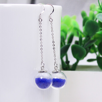 

2019 new summer style beads Drop earrings for women candy color chain pendant