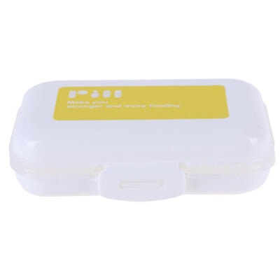 

8 Cell Portable Mini Medication Storage Box Plastic Pill Medicine Container