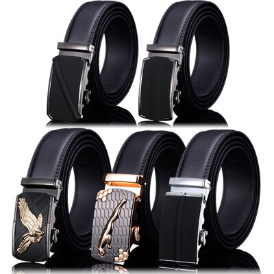 

Manufacturer belt mens leather automatic buckle casual leather belt leather business mens belts can be customized