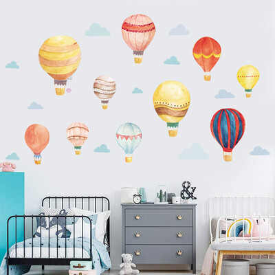 

Siaonvr Hot Air Sky Flying Basket PVC Sticker Wall Sticker Living Room Decoration