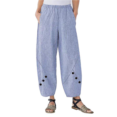 

Ladies Baggy Harem Pants Boho Wide Leg Loose Palazzo Casual Long Trousers Retro