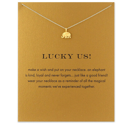 

2019 Fashion elephant Pendant necklace Clavicle Chains Statement Necklace Women Jewelry