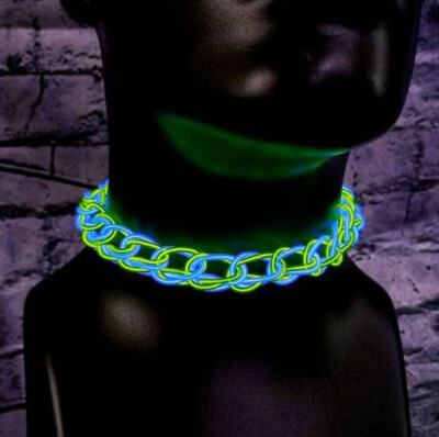 

Tailored Halloween LED Necklace Glowing Glamorous Necklace Illuminates Cosplay Party