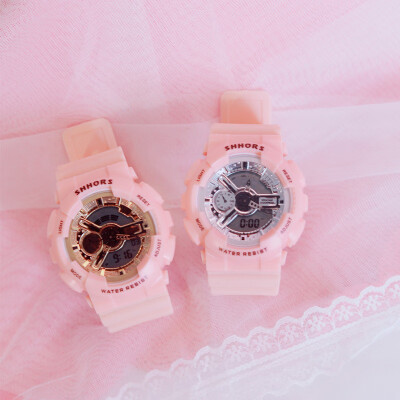 

Unicorn Couple Electronic Sports Watch Girl Ins Wind Super Fire Girl Couple A Pair of Cherry Pollen Love