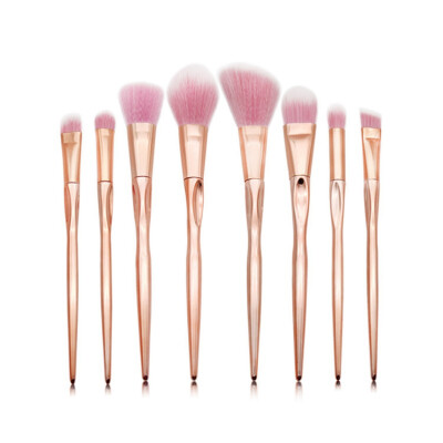 

8pcs Pro Fashion Makeup Brushes Kit Face Foundation Powder Eyeshadow Blush Lip Plating Make Up Brush Set Pincel Maquiagem