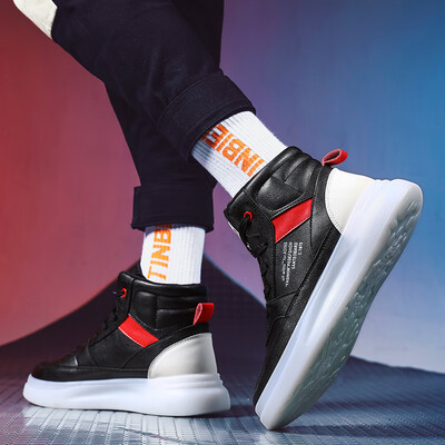 

Sports Basketball Mens Shoes New High-Upper Board Shoes in Autumn Mens Baitie Fashion Gaobang Leisure Tide Shoes