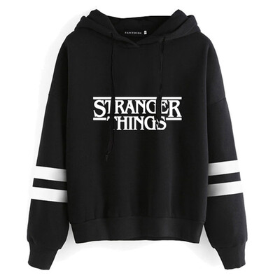 

2020 New Fashion Women Stranger Things Hoodie Letter Print Stripe Long Sleeve Casual Pullovers Women Hooded Sweatshirts
