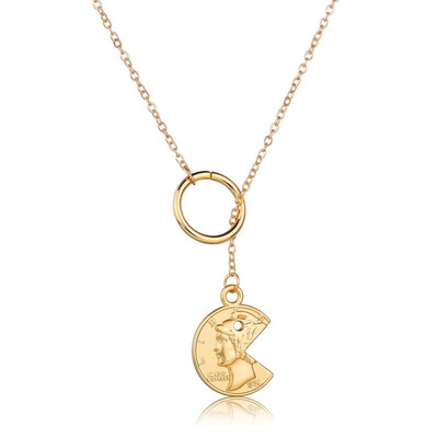 

Gold Adjustable Ladies Necklace Hollow Angel World Map Carving Animal Tag Necklace Exquisite Personality Fashion Girlfriend Gift