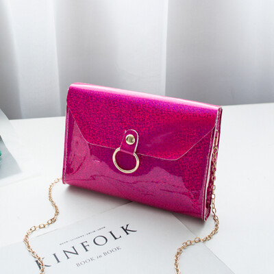 

2019 New Style Sequined Hot Sale Women Flap PVC PU Shoulder Bag Tote Jelly Purse Wallet Handbag Satchel Lady