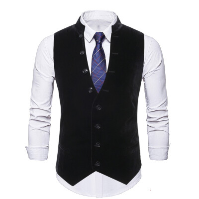 

Toponeto Mens Fashion Solid Vest Slim Fit Business Wedding Waistcoat Sleeveless Tank