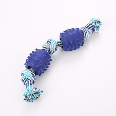 

Gobestart Braid Rope TPR Ball Pet Dog Chew Pull Toy Interactive Chewers Tooth Cleaning Toy
