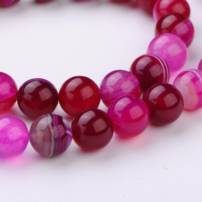 

Natural Gemstone Agate Round Bead Strands Dyed MediumVioletRed 10mm Hole 1mm about 38pcsstrand 1496