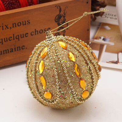 

Siaonvr Christmas Rhinestone Glitter Baubles Ball Xmas Tree Ornament Decoration 8CM