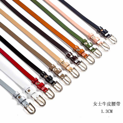 

New adjustable buckle retro belt female fine decorative dress clothes wild leather Korean