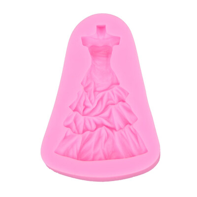 

Sugar Cake Silicone Mold Dry Style the Bride Wedding Dress Fondant Decor