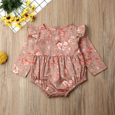 

Newborn Baby Girls Clothes Flower Romper Jumpsuit Bodysuit Overall Outfits Set