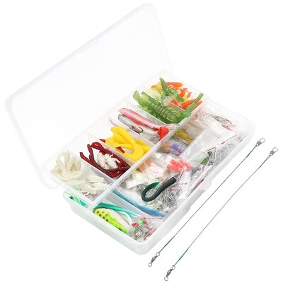 

278pcs Fishing Lure Set Frog Lures Soft Fishing Lure Hard Metal Lure Rattle Crank Popper Minnow Pencil Metal Jig Hook