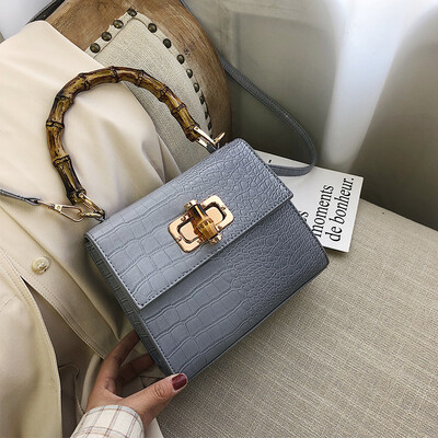 

Advanced sense small bag of foreign style texture bamboo handbag handbag new 2019 French small foreign currency Messenger bag