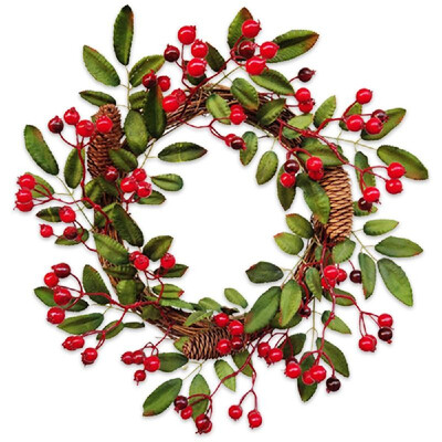 

Artificial Wreath Garland Christmas Natural Artificial Plants Flower Wall Door Handmade Realistic Fake Hanging Wreath for Hallowee