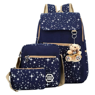

Girl Canvas Shoulder School Bag Backpack Travel Satchel Rucksack Handbag
