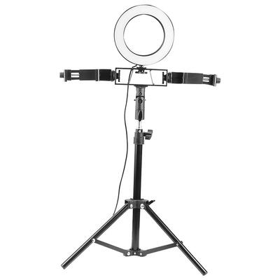 

6 inch Dimmable LED Video Phone Ring Fill Light with Tripods Selfie Stick