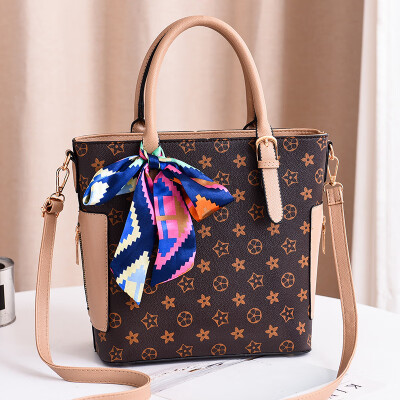 

2019 female bag spring new European&American fashion handbag elegant big bag shoulder Messenger bag