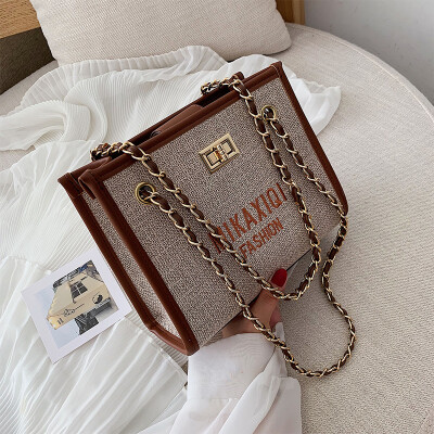 

Senior sense popular female bag 2019 new fashion shoulder bag foreign gas Messenger bag wild ins woolen chain bag