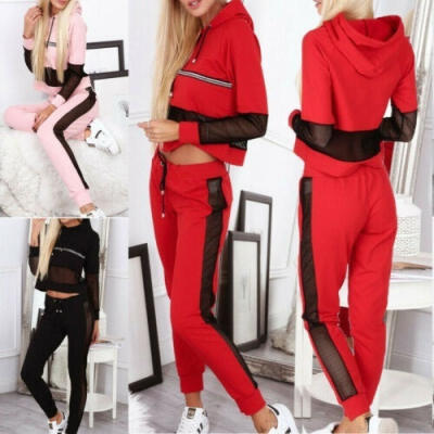 

Women Hoodies Sweatshirt Pants Sets Casual Tracksuit Set Jogging Gym Sport Suit