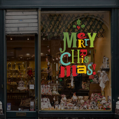 

〖Follure〗Creative Merry Christmas Art Wall Sticker Window Wall Sticker Home Decor