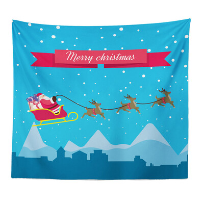 

Toponeto Art Home Decor Hanging Tapestry Wall Christmas Textile Blanket Santa Claus