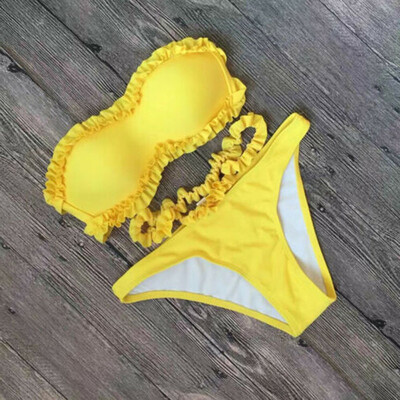 

Women Push-up Padded Bra Bandage Bikini Set Swimsuit Triangle Swimwear Bathing