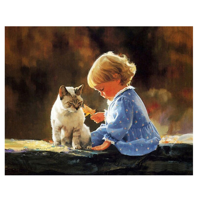 

Gobestart 5D Embroidery Paintings Rhinestone Pasted DIY Diamond Painting Cross Stitch