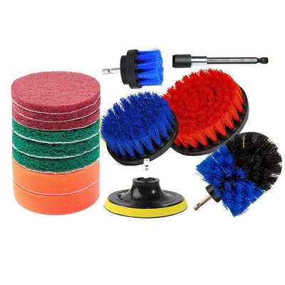 

〖Follure〗Drill Brush Scrub Pads 14PCS Drill Clean Brush Scrub Pads Sponge Power Attachmen