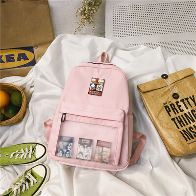 

The backpack of Yusuku ulzzang high school students in the Korean version of schoolbag