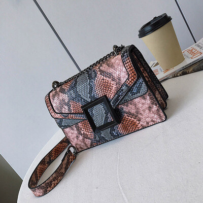 

Gobestart Womens Bag Snake Print Shoulder Bag Vintage Crossbody Womens Shoulder Bag