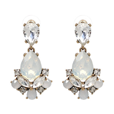 

AOTEMAN 2019 waterdrop full crystal Statement Luxury Brand Jewelry Fashion Earrings Rhinestone Elegant Charm Earring oorbellen