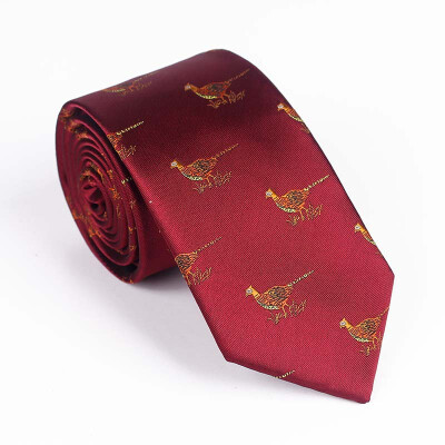 

Spot stable supply polyester bird pattern pattern one-way cutting tie mens formal business personality tie