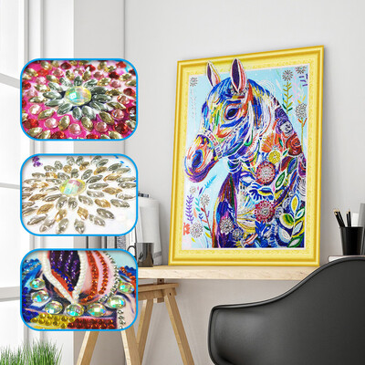 

Siaonvr Special Shaped Diamond Painting DIY 5D Partial Drill Cross Stitch Kits Crystal R