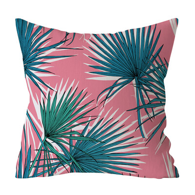 

〖Follure〗Green Leaf Printed Pillow Case Polyester Sofa Car Cushion Cover Home Decor