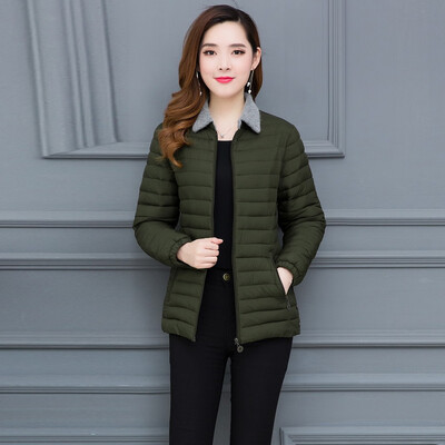 

Tailored Fashion Women Outerwear Long Sleeve Tops Solid Hooded Jackets Cotton-padded Coat
