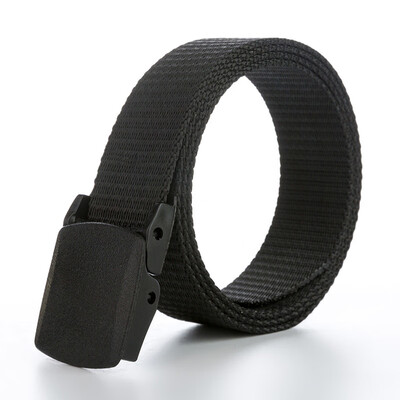 

New Unisex belt Quality Automatic Buckle Men belt Solid Color Weaving Nylon Wear resistant Multifunction Women belt 110-130cm