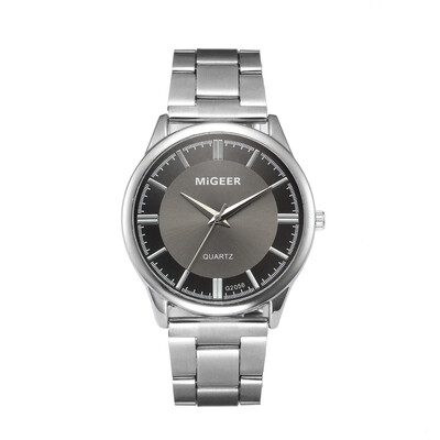

Gobestart Fashion Man Crystal Stainless Steel Analog Quartz Wrist Watch