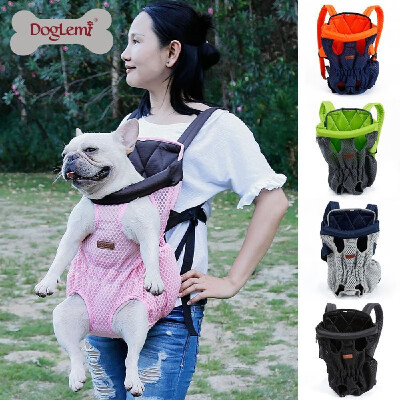 

Pet Knapsack Legs-Out Mesh Front Dog Carrier Hands-Free Chest Backpack Breathable Bag for Dog Cat Puppy Traveling Hiking Outdoor