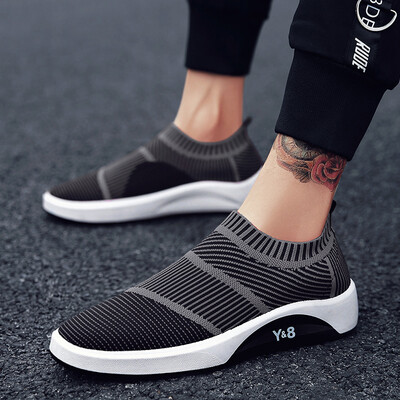 

Trendy thick-soled mens shoes breathable shoes sports mesh mens low-cut flying woven tide shoes