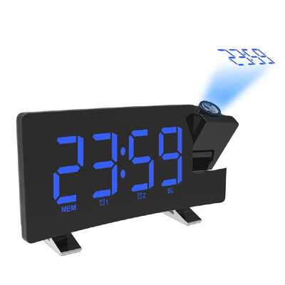 

Wake-up Clock Digital LED Light Time Projection Loud Alarm Clocks with FM Radio Snooze Sleep Function