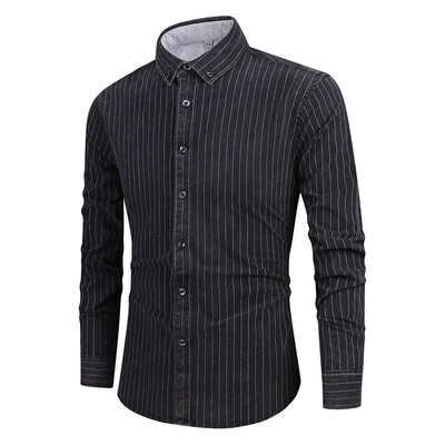 

Tailored Mens Long Sleeve Button Turndown Collar Painting Casual Top Blouse Shirts
