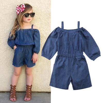 

Newbron Baby Girls Off Shoulder Romper Bodysuit Jumpsuit Outfits Clothes Playsuit